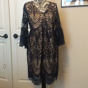 Lace Overlay Dress Suzanne Betro